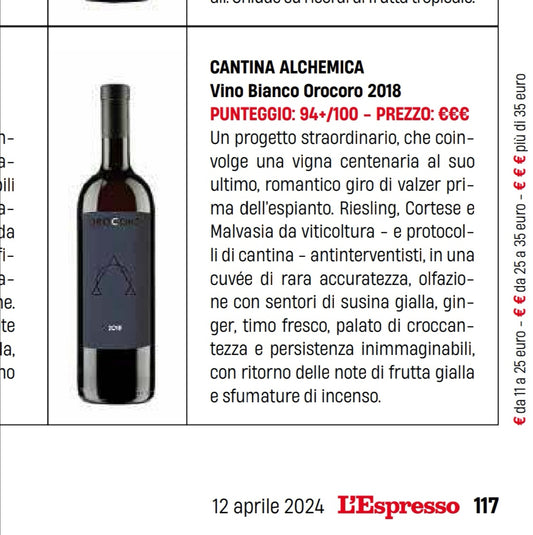 12 aprile 2024: Le guide de l'Espressso. Il vino