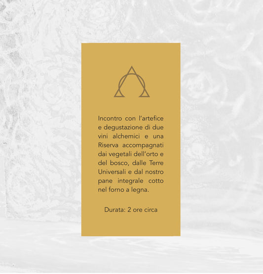 YELLOW CARD Degustazione Vino Alchemico Cantina Alchemica Giorgio Mercandelli Artefici